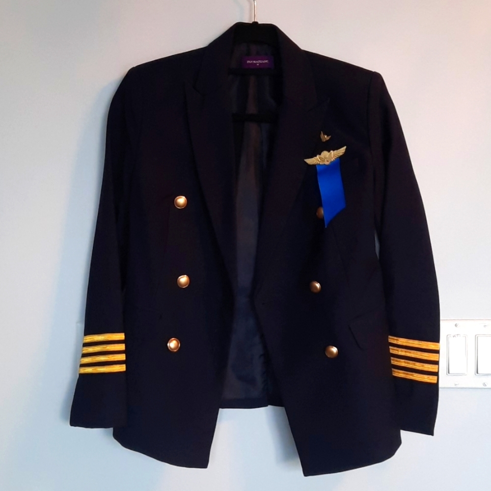 Fan Maixiang Navy blue/Gold Blazer jacket - size M
